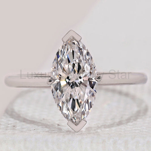Marquise Cut Engagement Ring In Solitaire Setting