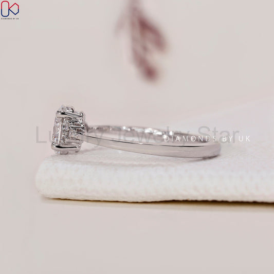 Oval Cut Diamond Ring - Muse Setting - image 2