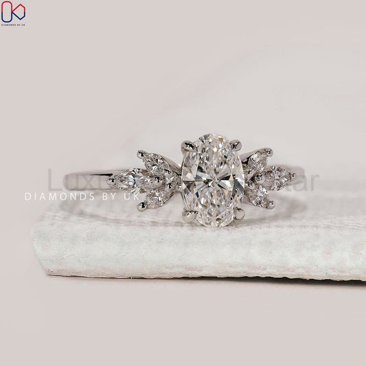 Oval Cut Diamond Ring With Muse Setting - image 2