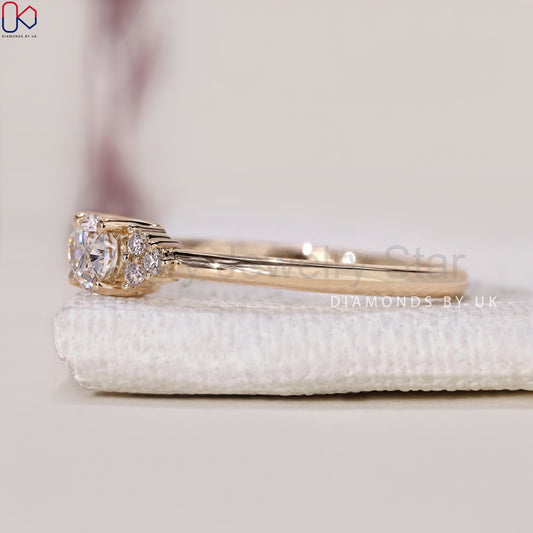 Oval Shaped Diamond Ring - East West Setting - image 2