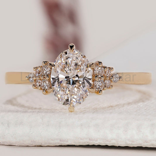 Oval Shaped Engagement Ring With Muse Setting