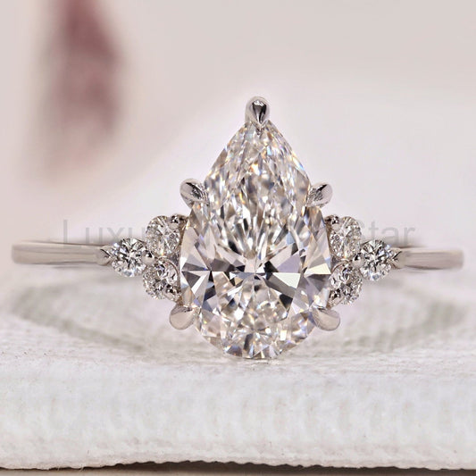 Pear Shaped Diamond Ring - Muse Setting