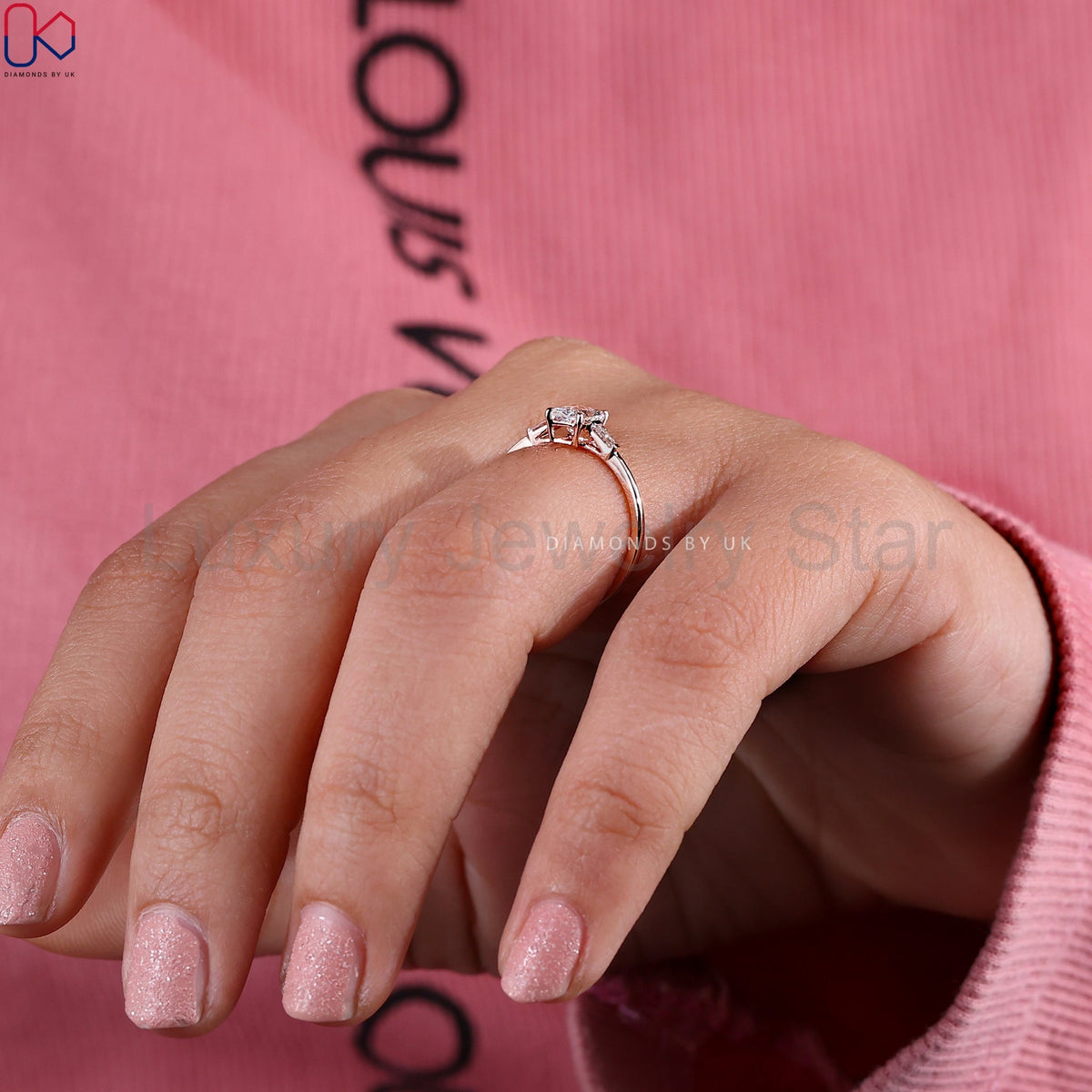 Radiant Cut 3 Stone Diamond Ring - image 10