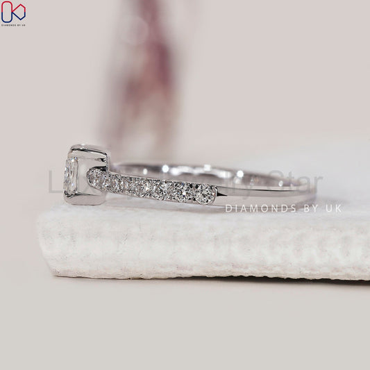 Radiant Cut Diamond East West Ring - image 2