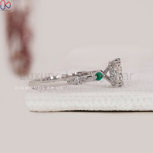 Radiant Cut Engagement Ring With Hidden Halo Style - image 2