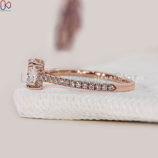 Radiant Cut Hidden Halo Engagement Ring - image 2