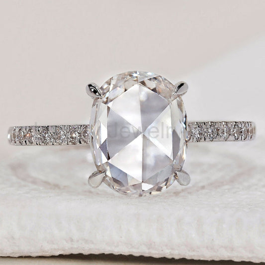 Rose Cut Diamond Ring - Pave Setting