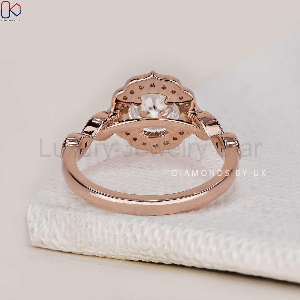 Rose Gold Engagement Ring With Round Diamond - image 4