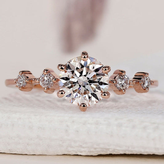 Round Brilliant Cut 5 Diamond Ring