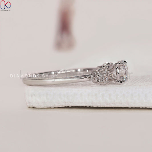 Round Brilliant Cut Diamond Ring - Muse Setting - image 2