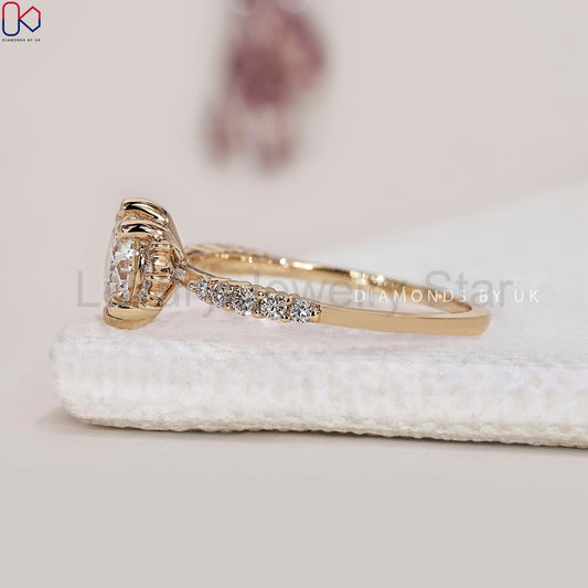 Round Brilliant Diamond Cluster Ring - image 2