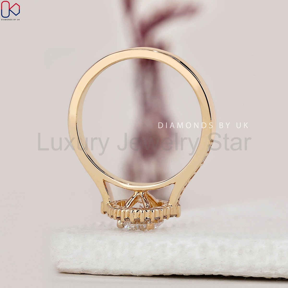 Round Cut Halo Diamond Engagement Ring - image 5