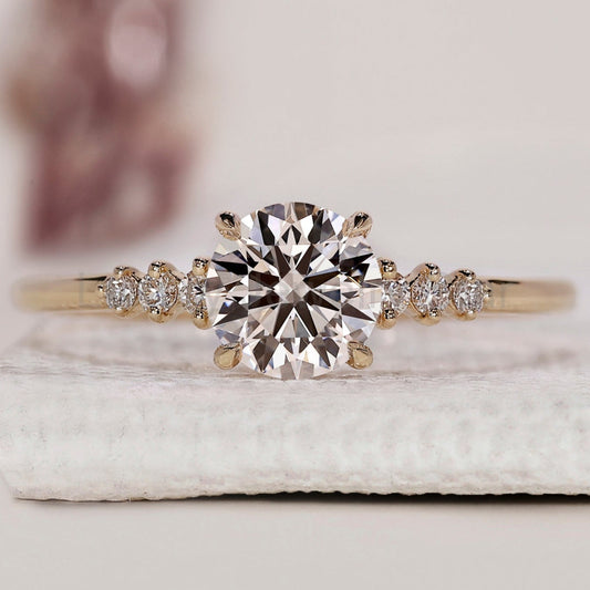 Round Cut 7 Stone Diamond Ring