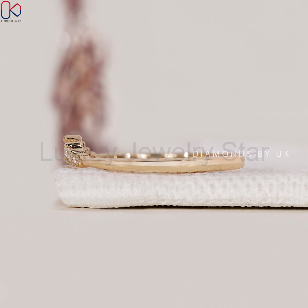 Round Cut Diamond 7 Stone Wedding Band - image 5