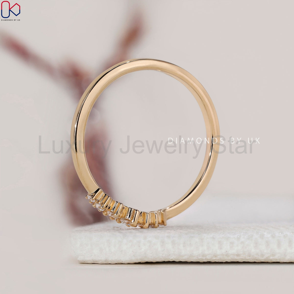 Round Cut Diamond 7 Stone Wedding Band - image 7