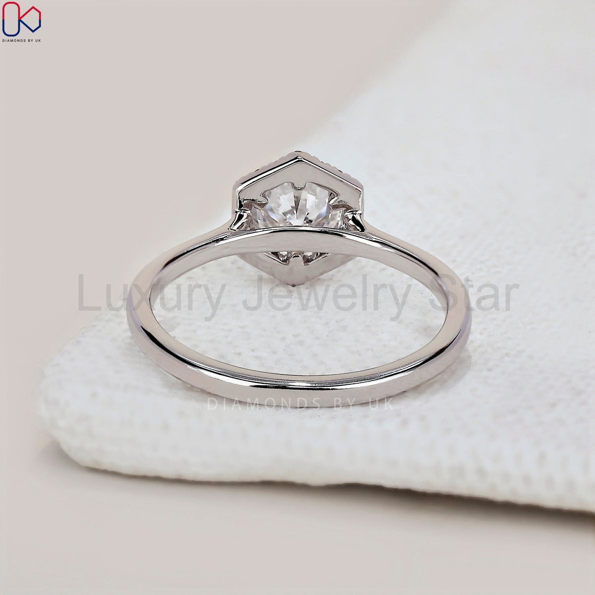 Round Cut Diamond Ring - Halo Design - image 4