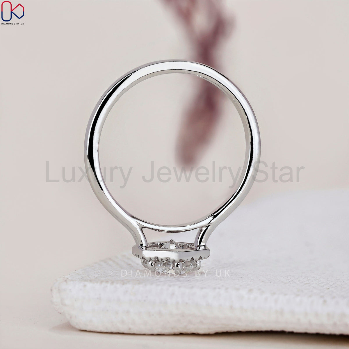 Round Cut Diamond Ring - Halo Design - image 5