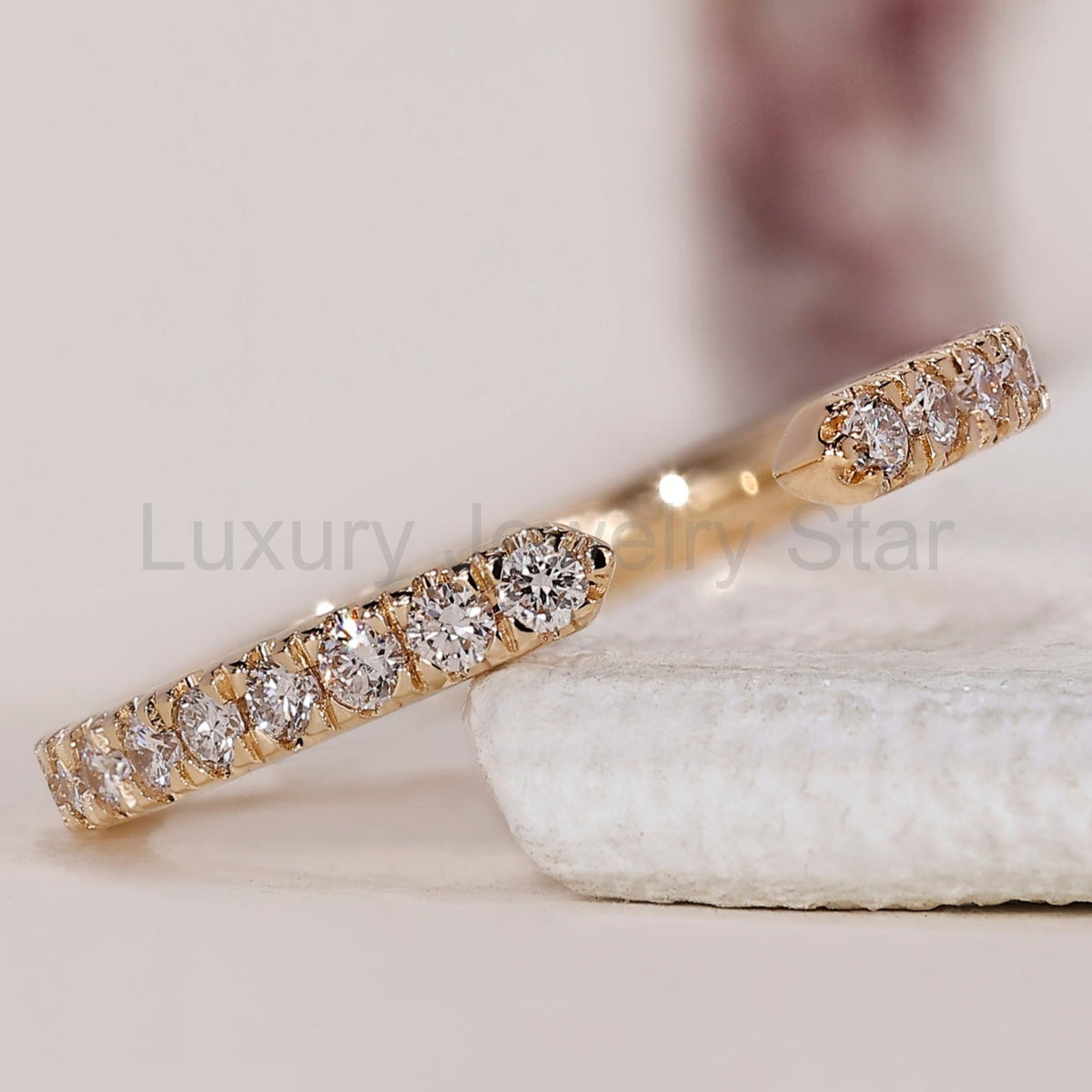 Round Cut Full Eternity Band In Open Gap Style