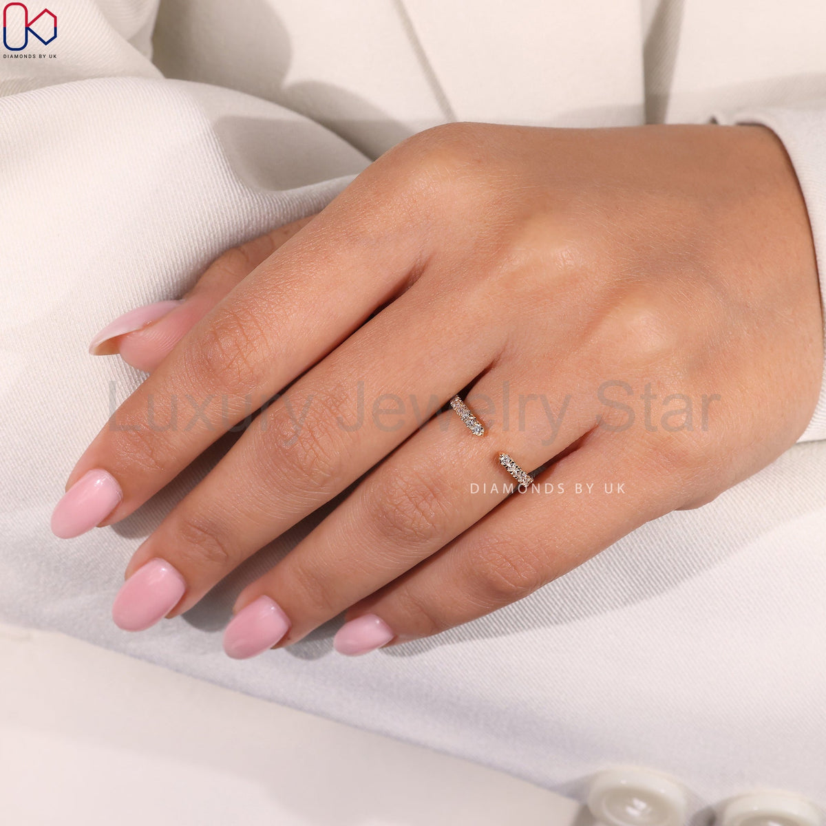 Round Cut Full Eternity Band In Open Gap Style - image 6