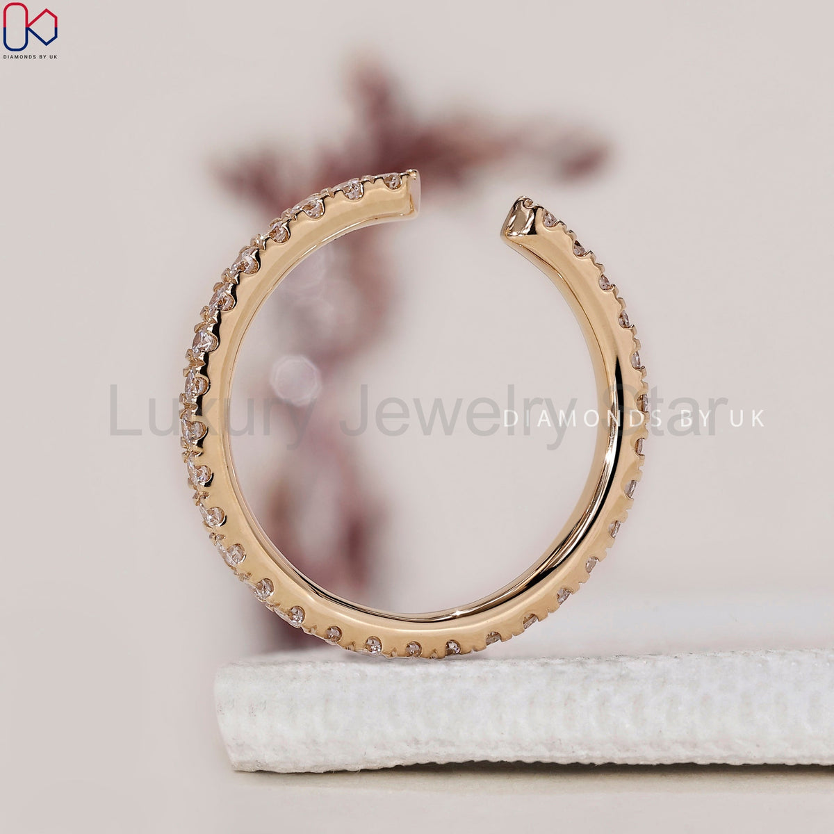 Round Cut Full Eternity Band In Open Gap Style - image 9