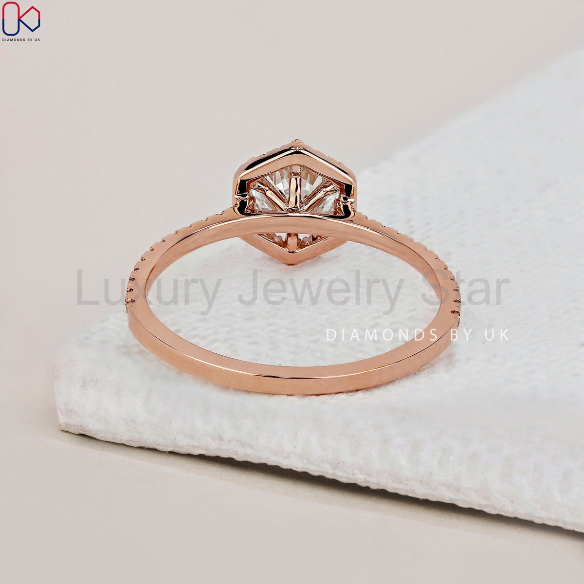 Round Cut Halo Diamond Engagement Ring - image 4
