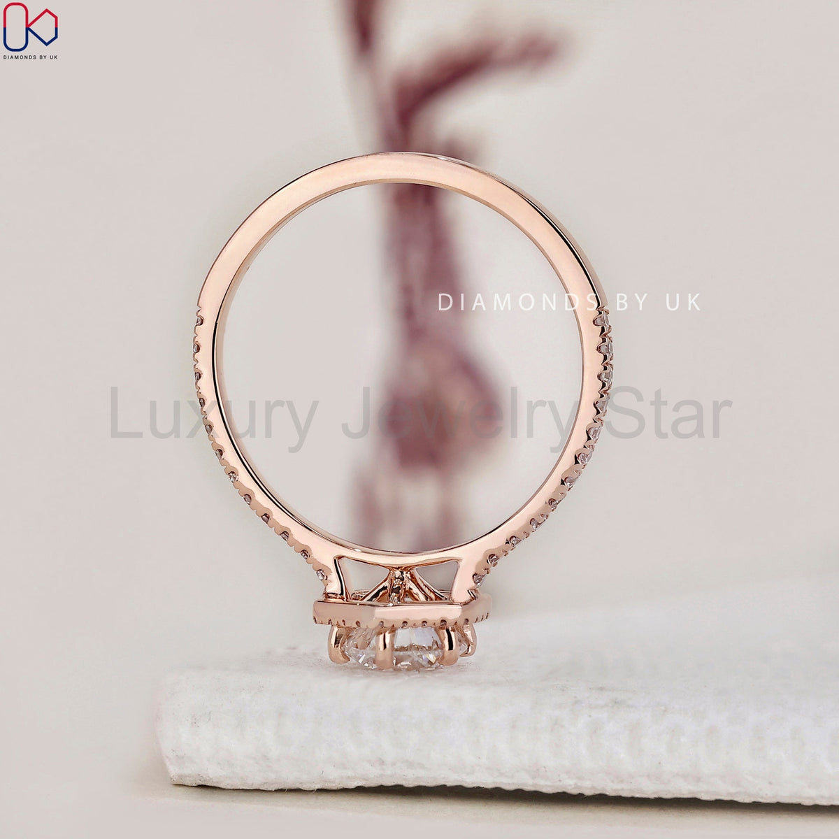 Round Cut Halo Diamond Engagement Ring - image 5