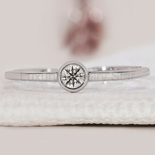 Round Cut Solitaire Diamond Ring