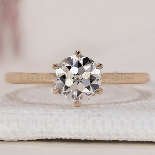 Round Diamond Engagement Ring - Old European Cut