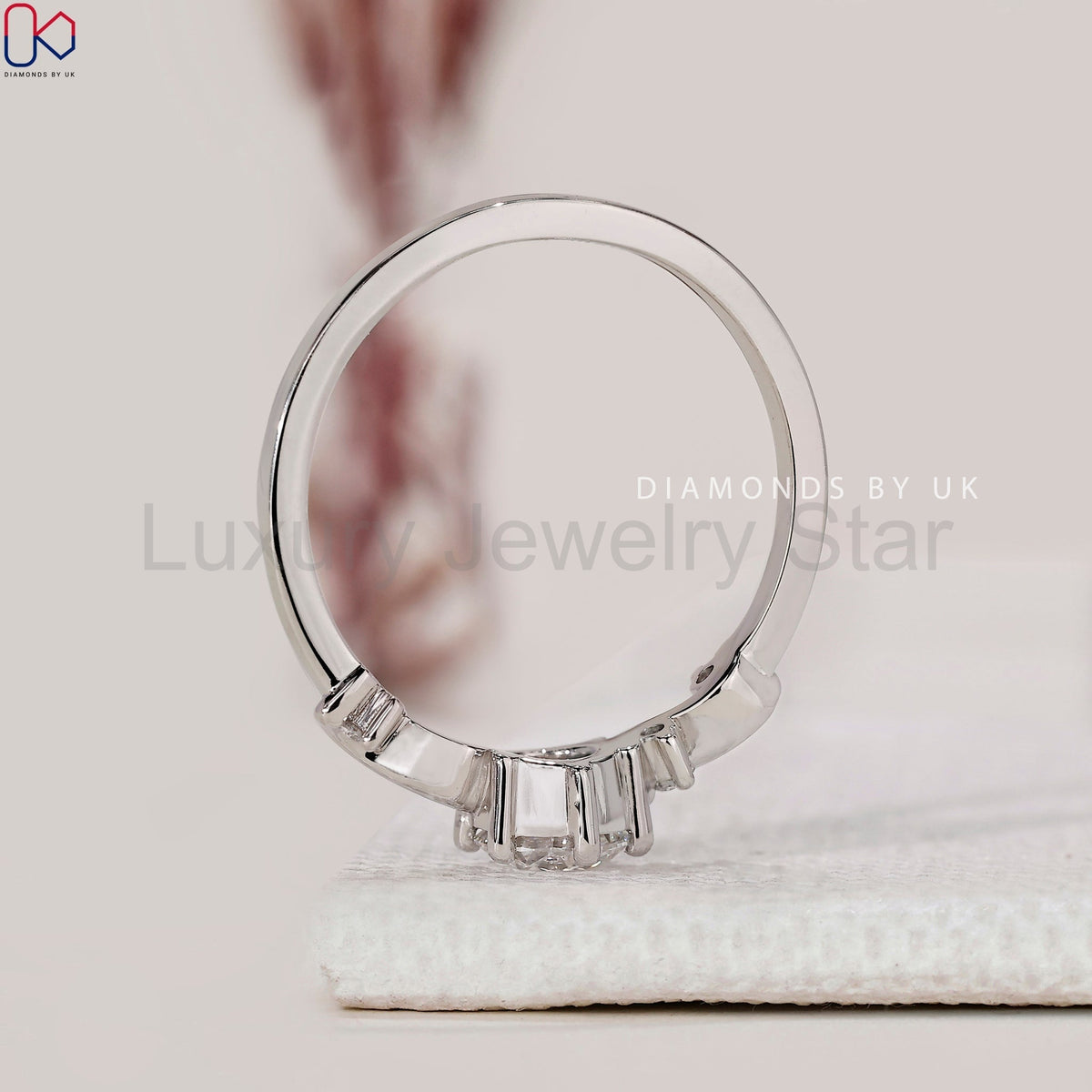 Round Diamond Engagement Ring In Filigree Design - image 5