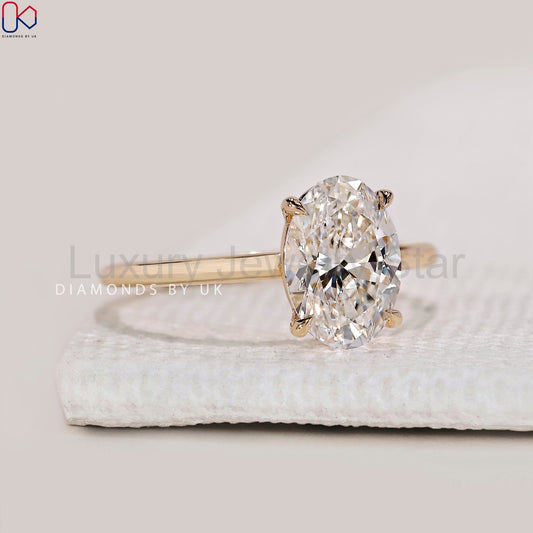 Solitaire Style Oval Engagement Ring - image 2