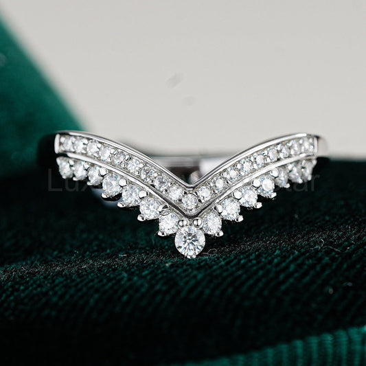V Shaped Wedding Band - image 2