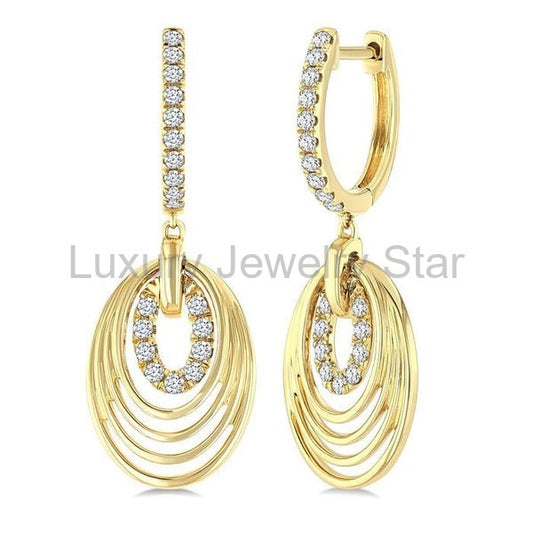 Aeris Gold Drop Diamond Fashion Earrings