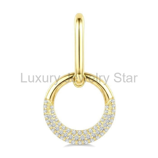 Aeris Gold Interlock Diamond Fashion Earrings - image 2