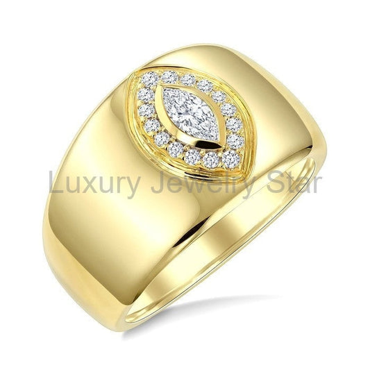 Aeris Gold Marquise Shape Diamond Fashion Ring