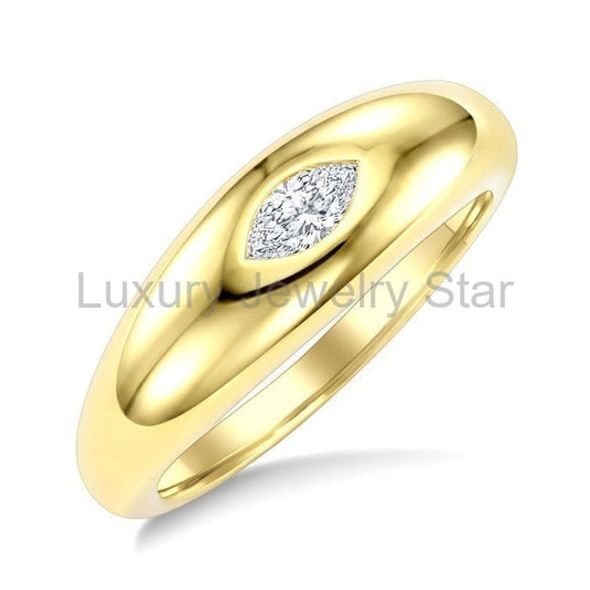 Aeris Gold Marquise Shape East-West Diamond Fashion Ring