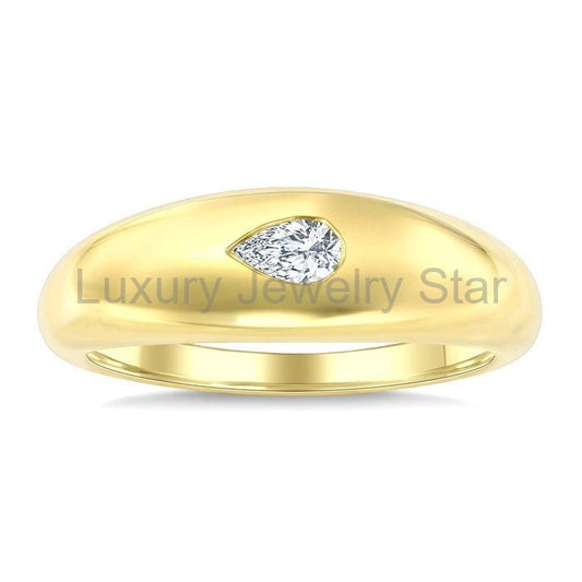 Aeris Gold Pear Shape East-West Diamond Fashion Ring