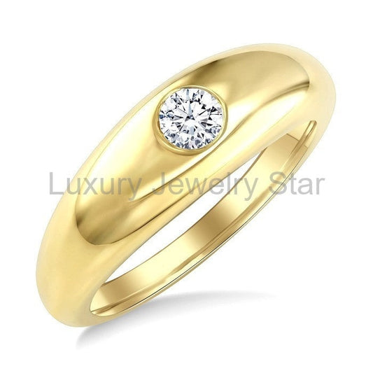 Aeris Gold Round Shape Diamond Fashion Ring