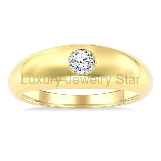 Aeris Gold Round Shape Diamond Fashion Ring - image 2