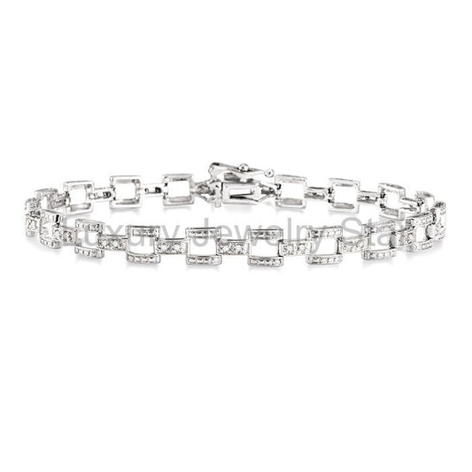 Bar Link Diamond Bracelet