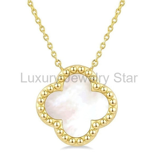 Bead Clover Mother Of Pearl Pendant