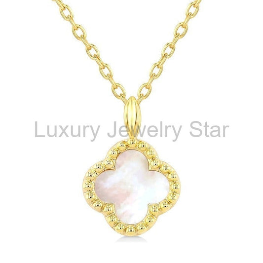 Bead Clover Petite Mother Of Pearl Pendant