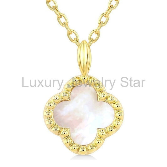 Bead Clover Petite Mother Of Pearl Pendant