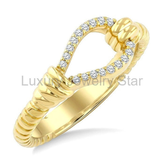 Bold Knot Diamond Fashion Ring