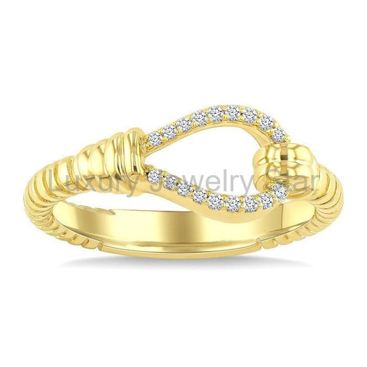 Bold Knot Diamond Fashion Ring - image 2