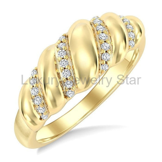 Bold Swirl Diamond Fashion Ring