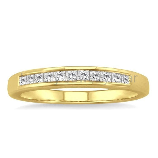 Channel Set Diamond Wedding Band - image 2