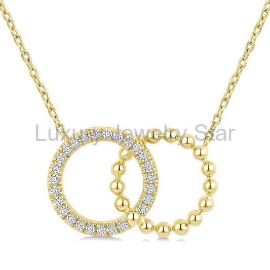 Circle Interlock Diamond Fashion Pendant