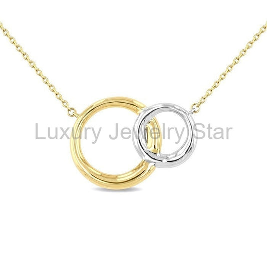 Circle Interlock Mosaic Diamond Fashion Pendant