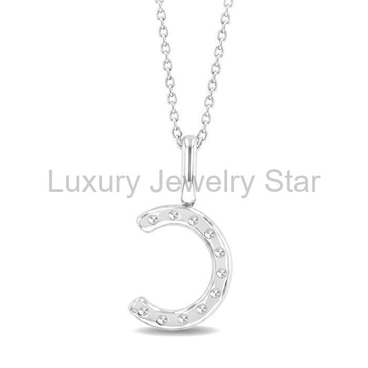 Classic 'C' Initial Diamond Pendant