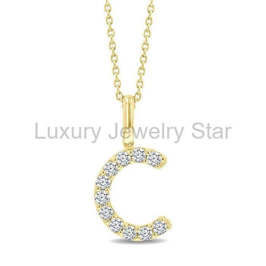 Classic 'C' Initial Diamond Pendant